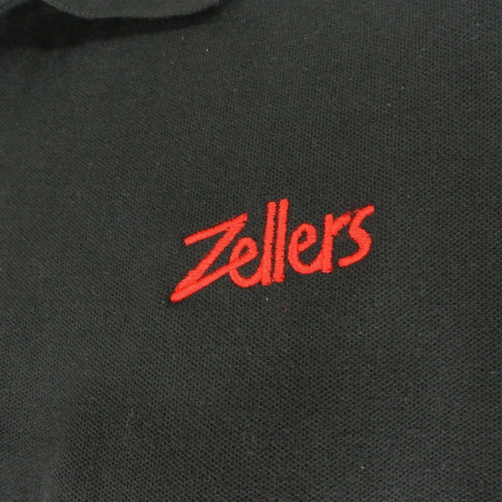 ZELLERS Vintage Black Polo Shirt Employee Uniform Shirt Size S Small - Picture 4 of 7